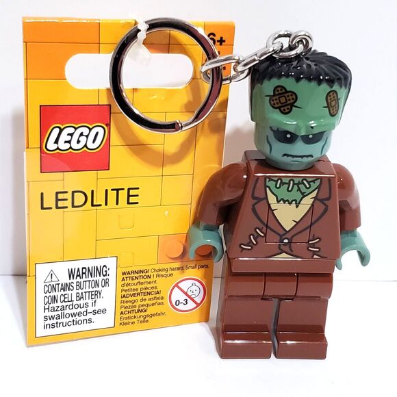 LEGO LED LITE LIGHT Frankenstein KEY RING HALLOWEEN New Minifigure Keychain - Picture 1 of 2